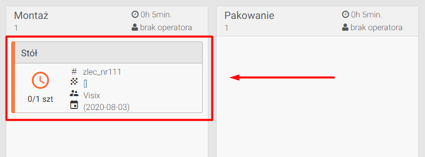 montaż gotowego proudktu